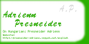 adrienn presneider business card